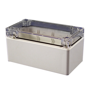 1554D2GYCL (BOX PLSTC GRAY/CLR 4.72'LX2.56'W)