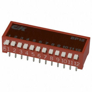 BP12YT (ПЕРЕКЛЮЧАТЕЛЬ SLIDE DIP SPST 100MA 5V)