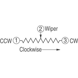 3314Г-2-102Г (ТРИММЕР 1K OHM 0,25 Вт GW TOP ADJ)