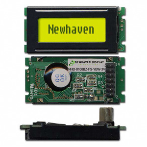 NHD-0108BZ-FS-YBW-3V (LCD MOD CHAR 1X8 Y/G TRANSFL)