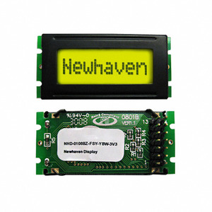 NHD-0108BZ-FSY-YBW-3V3 (LCD MOD CHAR 1X8 Y/G TRANSFL)