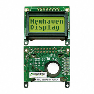 NHD-0208AZ-RN-YBW-3V (LCD MOD CHAR 2X8 Y/G REFL)