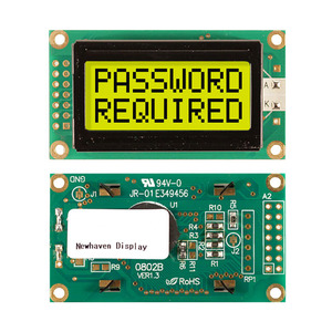 NHD-0208BZ-FL-YBW (LCD MOD CHAR 2X8 Y/G TRANSFL)