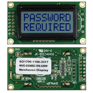NHD-0208BZ-RN-GBW (LCD MOD CHAR 2X8 СЕРОЕ ОТРАЖЕНИЕ)