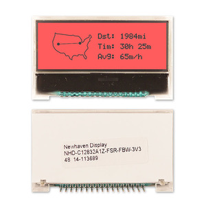NHD-C12832A1Z-FSR-FBW-3V3 (LCD COG GRAPH 128X32 КРАСНЫЙ BKLT)