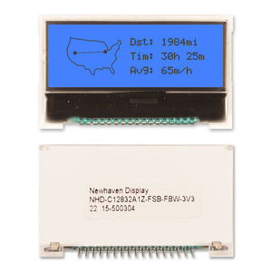 NHD-C12832A1Z-ФСБ-FBW-3V3 (LCD COG GRAPH 128X32 СИНИЙ BKLT)