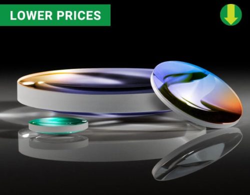 10,0 мм диам. x 40,0 мм FL, YAG-BBAR, чернильная, плосковыпуклая линза