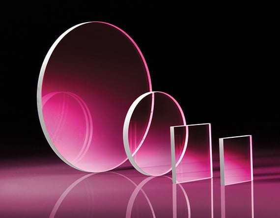 Квадрат 12,5 мм с покрытием MgF2, окно B270