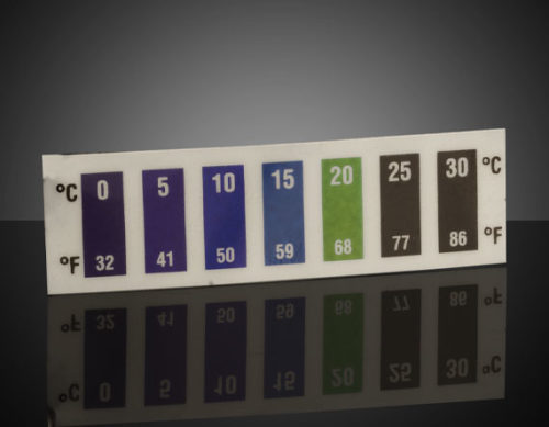 Диапазон температур от 0 до 30 °C, жидкокристаллические термометры (10 шт. в упаковке)