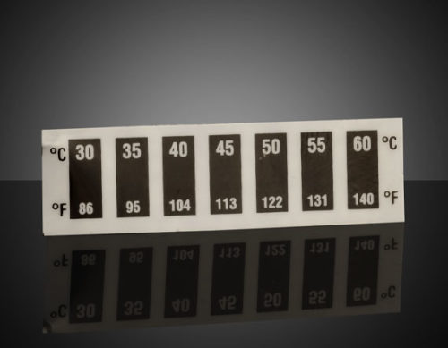 Диапазон температур 30–60°C, жидкокристаллические термометры (10 шт. в упаковке)