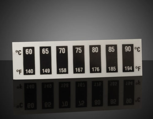 Диапазон температур 60–90 °C, жидкокристаллические термометры (10 шт. в упаковке)