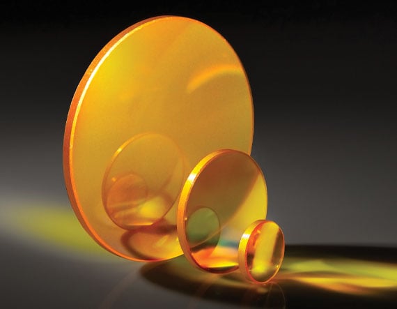 Диаметр 12,7 мм. x 12,7 мм FL, без покрытия, плосковыпуклая линза из ZnSe