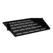 Полка стойки Hammond с двумя стойками по центру: 2U, ширина стойки 19 дюймов, глубина 18 дюймов, грузоподъемность 200 фунтов (PN # DNDMV1918BK1)