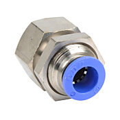 Pneumatic Push-to-connect Fitting: 5/pk, bulkhead (PN# FB10M-14R)