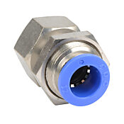 Pneumatic Push-to-connect Fitting: 5/pk, bulkhead (PN# FB12M-38R)