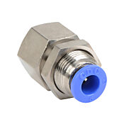 Pneumatic Push-to-connect Fitting: 5/pk, bulkhead (PN# FB6M-14R)