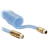Pneumatic Coiled Hose: 0.375in outside diameter, 1/4in inside diameter (PN# HBP14C10CBL)