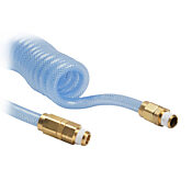 Pneumatic Coiled Hose: 0.375in outside diameter, 1/4in inside diameter (PN# HBP14C15CBL)