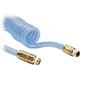 Pneumatic Coiled Hose: 0.375in outside diameter, 1/4in inside diameter (PN# HBP14C20CBL)