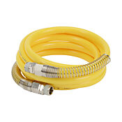 Pneumatic Coiled Hose: 0.625in outside diameter, 1/2in inside diameter (PN# HN12C12-12YEL)