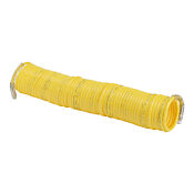 Pneumatic Coiled Hose: 0.3125in outside diameter, 1/4in inside diameter (PN# HN14C14-50YEL)