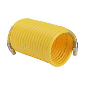Pneumatic Coiled Hose: .47in outside diameter, 3/8in inside diameter (PN# HN38C38-25YEL)