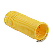 Pneumatic Coiled Hose: .47in outside diameter, 3/8in inside diameter (PN# HN38C38-50YEL)