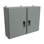 Корпус: 36 x 48 x 12 дюймов, настенное крепление, углеродистая сталь (PN# HN4WM364812GY)