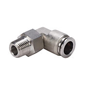 Pneumatic Push-to-connect Fitting: elbow (PN# ME10M-14R-SS)