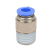 Pneumatic Push-to-connect Fitting: 5/pk, round straight (PN# MSR6M-14R)