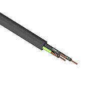 Flexible Multi-conductor Power/control Cable: 10 AWG, cut to length (PN# PMTC-10U-4BK-1)