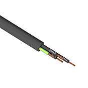 Flexible Multi-conductor Power/control Cable: 16 AWG, cut to length (PN# PMTC-16U-4BK-1)