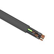 Flexible Multi-conductor Power/control Cable: 18 AWG, cut to length (PN# PMTC-18U-12BK-1)