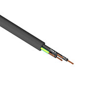 Flexible Multi-conductor Power/control Cable: 8 AWG, cut to length (PN# PMTC-8U-4BK-1)