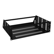 Полка стойки Hammond с двумя опорами: 3U, ширина стойки 19 дюймов, глубина 15 дюймов, грузоподъемность 200 фунтов (PN # RACSV190515BK1)