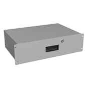 Выдвижной ящик с замком Hammond: 3U, ширина стойки 19 дюймов, глубина 12,25 дюйма (PN# RDRW1900512LG1)