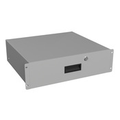 Выдвижной ящик с замком Hammond: 3U, ширина стойки 19 дюймов, глубина 16,25 дюйма (PN# RDRW1900516LG1)