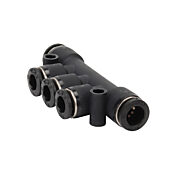 Pneumatic Push-to-connect Fitting: 5/pk, union triple branch (PN# U3B516-14)