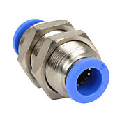Pneumatic Push-to-connect Fitting: 5/pk, bulkhead union (PN# UB10M)
