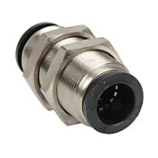 Pneumatic Push-to-connect Fitting: 5/pk, bulkhead union (PN# UB12)