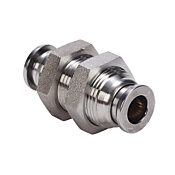 Pneumatic Push-to-connect Fitting: bulkhead union (PN# UB14-SS)