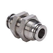 Pneumatic Push-to-connect Fitting: bulkhead union (PN# UB38-SS)