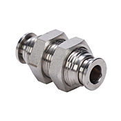 Pneumatic Push-to-connect Fitting: bulkhead union (PN# UB6M-SS)