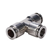 Pneumatic Push-to-connect Fitting: union tee (PN# UT10M-SS)