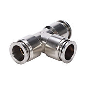 Pneumatic Push-to-connect Fitting: union tee (PN# UT12-SS)