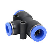 Pneumatic Push-to-connect Fitting: 5/pk, union tee reducer (PN# UTR10M-8M)
