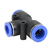 Pneumatic Push-to-connect Fitting: 5/pk, union tee reducer (PN# UTR12M-10M)