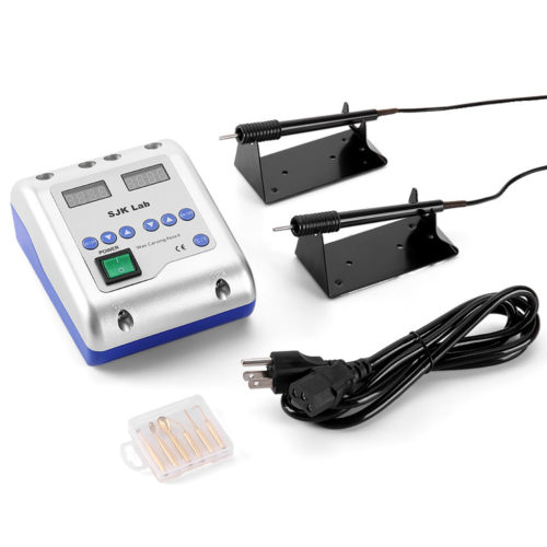 Стоматологический электрический восковой воск Нож для резьбы Стоматологические лабораторные инструменты 6 восковых наконечников и 2 ручки