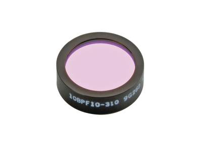 Полосовой фильтр, 25,4 мм, 310 ± 2 нм в центре, 11 ± 2 нм на полувысоте Модель: 10BPF10-310