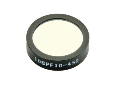 Полосовой фильтр, 25,4 мм, 450 ± 2 нм в центре, 10 ± 2 нм на полувысоте Модель: 10BPF10-450